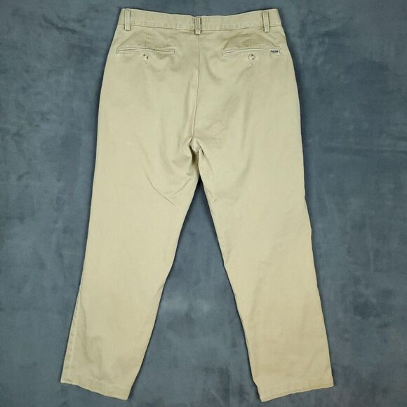 Polo Ralph Lauren Pants Mens 32x28 Classic Fit Chino Flat Front Beige Khaki - Picture 13 of 16